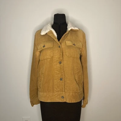 Abrigo de pana para mujer Arizona Jeans Co. forrado Sherpa algodón poliéster talla S  Foto 1 de 3