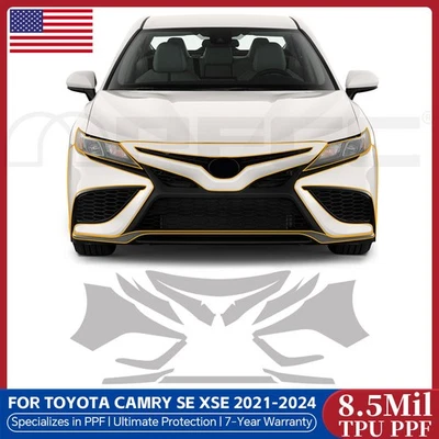 For Toyota Camry SE XSE 2021-2024 Front Bumper Precut Paint Protection Film PPF - Image 1 of 4