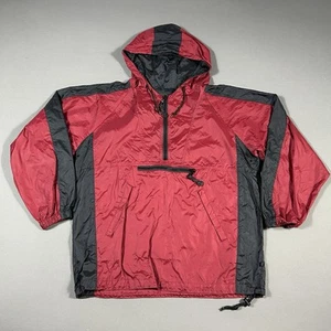 Vintage Gap Windbreaker Anorak Jacket Mens Medium Red Nylon Made In Russia - Picture 1 of 8