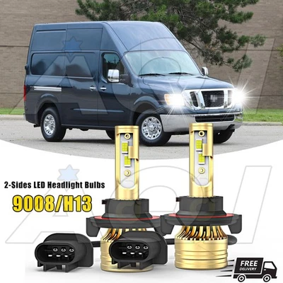 6000K For Nissan NV3500 2012-2017 LED Headlight Bulbs High Low Beam Combo Kit - Imagem 1 de 4