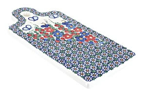 Tabla de cortar mariposa jardín cerámica pulida rosa azul - Imagen 1 de 1