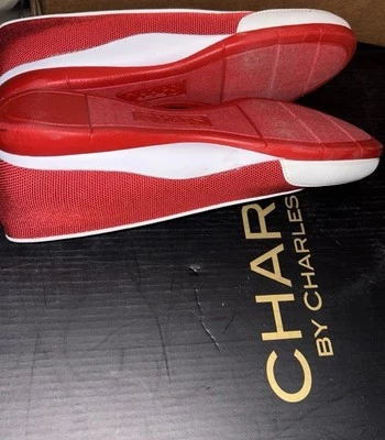 Nuevos zapatos sin cordones Chaps para mujer CHARLEEN de lona ROJOS talla 6B Foto 1 de 4