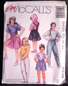 Top, gonna e pantaloni bambina McCall's Easy 5455 fantasia taglia 4-5-6 non tagliati - Foto 1 di 2
