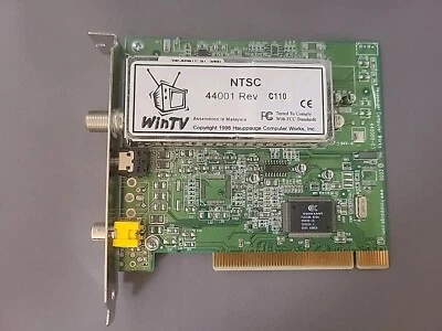 used Hauppauge WinTV 44001 TV Tuner Card NTSC Rev C110 - Image 1 of 4