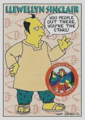 1994 SKYBOX THE SIMPSONS LLEWELLYN SINCLAIR #S37 BONGO TRADING CARD - Image 1 of 4