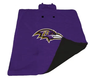Baltimore Ravens NFL LOGO All Weather Blanket XL 60"X80" New With Tags - Picture 1 of 9