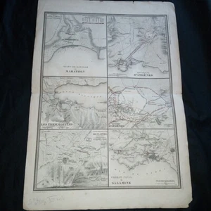 Carte Environs d'Athènes Atlas Historique et Géographique à l'usage des Collèges - Bild 1 von 9