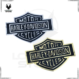 Harley Davidson Metal Emblem for Motorcycle Body Sliver/Gold Badge Self Adhesive - Picture 1 of 3