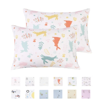 Juego de 2 fundas de almohada ultra suaves de algodón para niños pequeños 13 x 18 pulgadas nuevas Foto 1 de 4