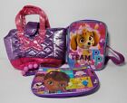 Set/3 Nickelodeon Paw Patrol, Doc McStuffins Toddler Pink/Purple Purses Handbags
