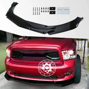 Glossy Front Bumper Spoiler Canard Diffuser For Dodge For Ram 1500 2500 3500 US - Picture 1 of 7