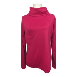 Camisa Top Nike Pro Dri-Fit Para Mujer Rosa Cuello Alto Manga Larga Talla XL - Imagen 1 de 8