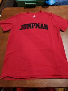 Jumpman Air Jordan Men's MEDIUM S/S Red Logo Graphic T-Shirt EUC. SB17