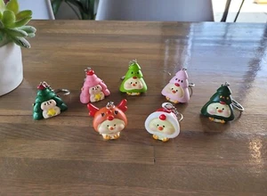 Handmade Christmas keychains, Christmas chick chicken, Christmas hedgehog - Picture 1 of 16