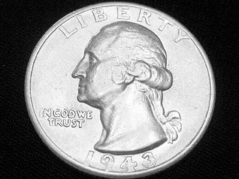 1943-S Washington Quarter --- Almost Uncirculated +++ Cover