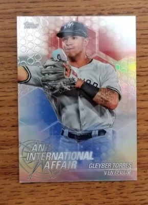 2018 Topps Chrome Update GLEYBER TORRES An International Affair INSERT Yankees - Image 1 of 2