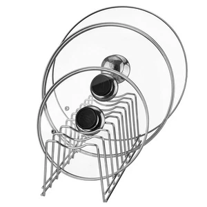 Pot Lid Holder, Stainless Steel Kitchen Organizer Rack Rest, Storage Cutting ... - Picture 1 of 7