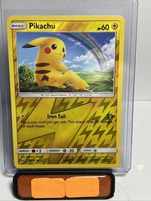 Pikachu 28/73 - Shining Legends - Common Holo LP Pokemon Card, 2017 - Image 1 of 2