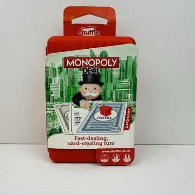 Monopoly Deal Shuffle 2015 Shuffle Red Case. COMPLETE & VGC - image 1 of 4