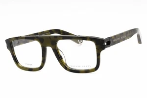 PHILIPP PLEIN VPP021M 092I Eyeglasses Shiny Green Havana Frame 53mm - Picture 1 of 4