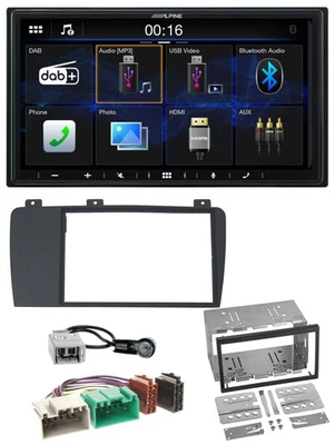 Alpine Bluetooth 2DIN MP3 DAB USB Autoradio für Volvo S60 V70 XC70 04-09 - Bild 1 von 4