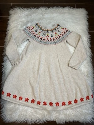 Vestido Suéter Hanna Andersson Fair Isle Talla 130 EE. UU. 8 Patinadora Giro Acampanado Preppy Foto 1 de 4