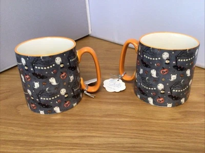 Juego de tazas de cerámica Bella Halloween/2 murciélagos fantasmas 10 fresas callejeras cónicas Foto 1 de 4