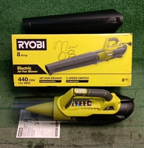 NEW OB Ryobi Corded Electric Jet Fan Leaf Blower Model RY421021 135MPH 440CFM - Picture 1 of 12