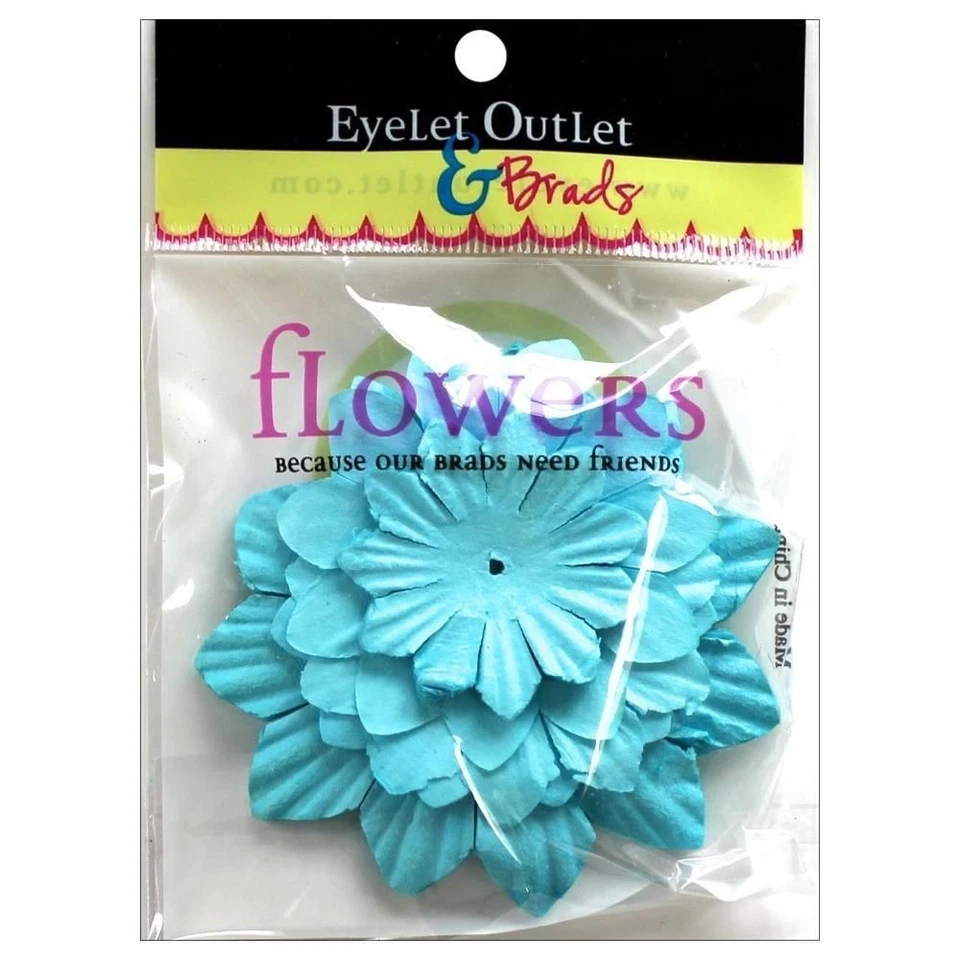 Ojales Outlet Scrapbooking adorno flores 40/paquete - azul amarillo verde Foto 1 de 1