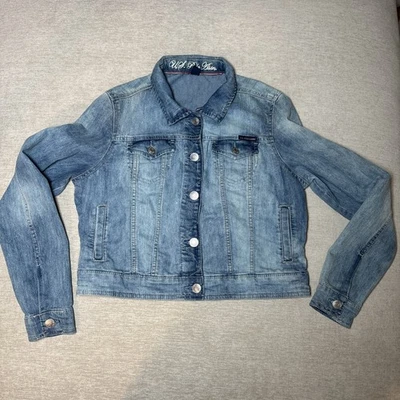 U.S POLO Assn. Denim Jean Jacket Blue Women’s Size Medium Trucker - Image 1 of 4