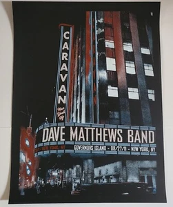 Póster D6 Colección Rara Dave Matthews Banda Governors Island 27/08/11 Nueva York - Imagen 1 de 8