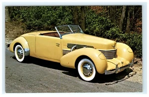 1937 Cord 812 Sportsman Supercharged Convertible Car Early Automobile Postcard - Picture 1 of 2