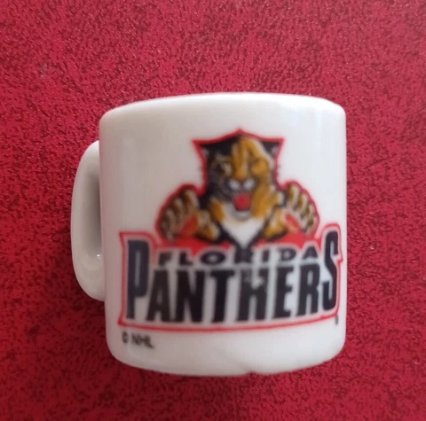 NHL FLORIDA PANTHERS MINI TEAM MUG *2-SIDED DESIGN *1 1/4" HIGH *VINTAGE Cover