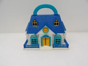 Vintage Tiny Dreams Carry Along BLUE BOX Teacher School House POLLY POCKET Rare - Picture 1 of 6