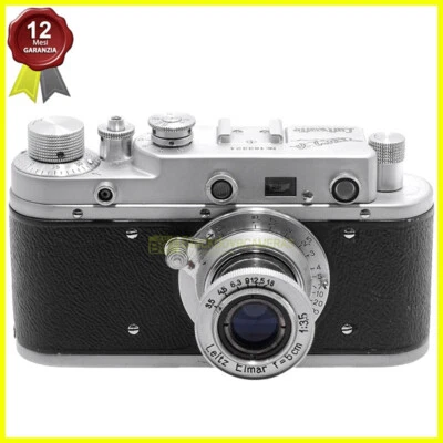 Fed 2 Fotocamera a telemetro M39 con Elmar 5cm. f3,5. Replica Leica Luftwaffe. - Imagem 1 de 4