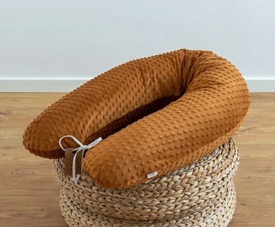 LOOLAY 100% MINKY BRAUN Seitenschläferkissen Stilllkissen Schwangerschaftskissen