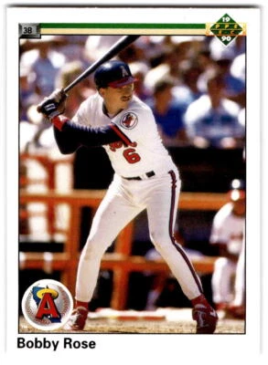 Bobby Rose 1990 Upper Deck #77 RC California Angels Rookie - Image 1 of 2
