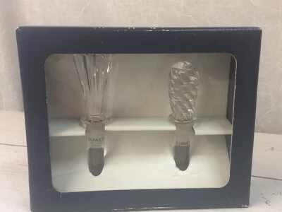 Винные пробки для бутылок Towle Crystal Cyrill & Twist оригинальная коробка 7297 набор из 2 - Изображение 1 из 4