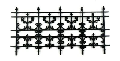 Dolls House Miniature Outdoor Fixture Accessory Black Victorian Railings Fence - Image 1 of 4