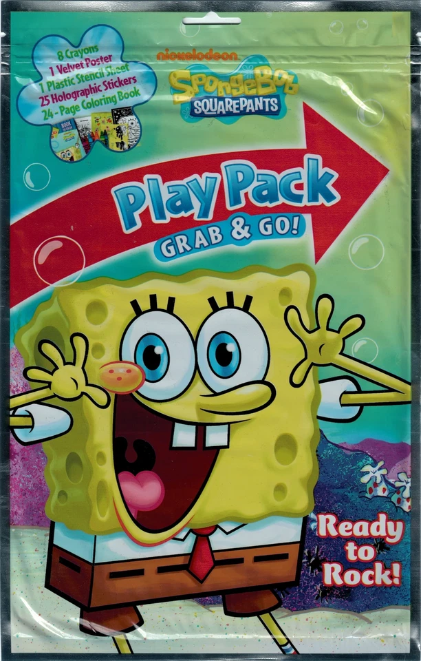 NEW SpongeBob SquarePants Grab & Go Play Pack XL - Party Favor, Gift, Birthday - Image 1 of 1