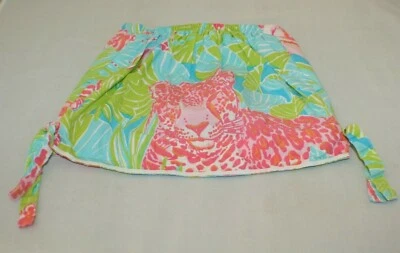 Falda lazos Lilly Pulitzer niñas niños estampado guepardo rosa/azul/verde talla 3  Foto 1 de 4