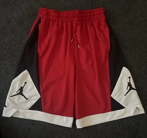 NIKE JORDAN Dri-FIT Sport Men's Diamond Shorts Red/Black (Rear) Sz M - Picture 1 of 7