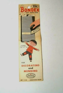 Vintage Bondex Hot Iron Tape Gray Pink Black collection sewing prop ads - Picture 1 of 4