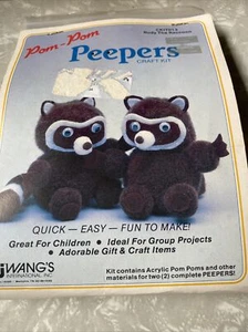 New Vintage Craft Kit  Pom Pom Cuddly Animal Pet Sealed - Picture 1 of 4
