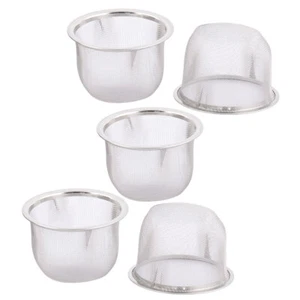 Stainless Steel Round Mesh Tea Leaf Spice Teapot Filter Strainer 70mm Dia 5pcs - Picture 1 of 2