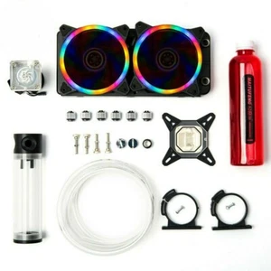 PC Liquid Water Cooling Kit 240mm Radiator Pump Reservoir CPU Block Tube New Lot - Picture 1 of 6