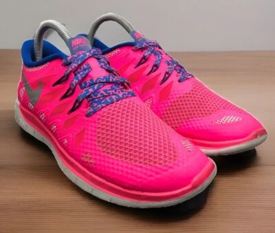 Nike Free 5.0 Zapatos para Correr Rosa Azul Talla 6 Jóvenes o Mujeres 8 Envío Rápido Foto 1 de 4