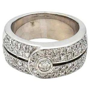 1.08CT Of High-Quality Round Brilliant Cut Cubic Zirconia Handmade Classic Band - Picture 1 of 5