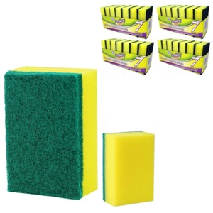 24 PC LOT Dishwashing Sponges Heavy Duty Scrubber Cleaning Kitchen Dish Sponge - Picture 1 of 1