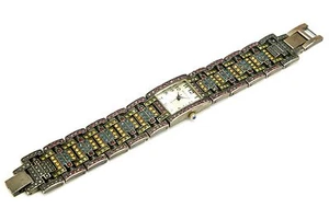 Fantástico reloj pulsera de cuarzo multicolor para mujer de Heidi Daus. Limpio. Ex. - Imagen 1 de 1